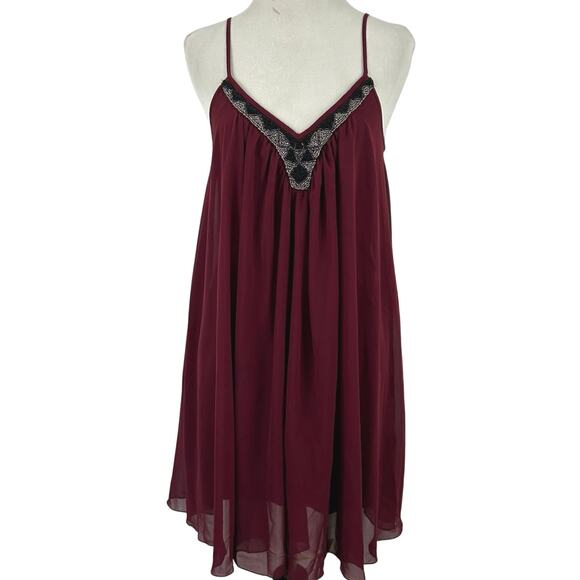 Express Dresses & Skirts - Express Mini Babydoll Dress Fairy Goth Grunge Women Red Cocktail Party Size XS